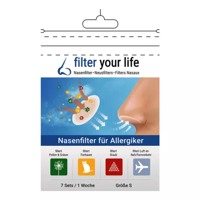Filter Your Life orrszűrő allergiásoknak S méret, 7x2 db