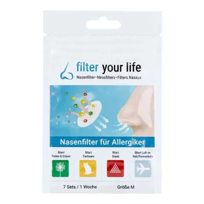 Filter Your Life orrszűrő allergiásoknak M-es méretű (7x2 db) Filter Your Life orrszűrő allergiásoknak M-es méretű (7x2 db)