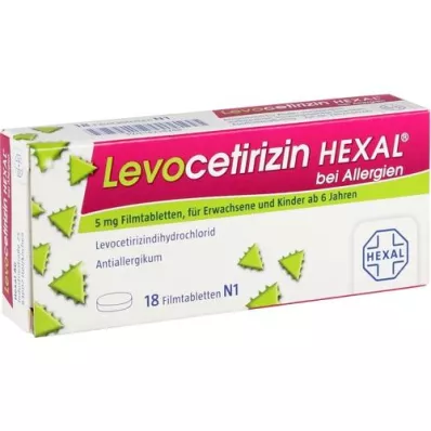 LEVOCETIRIZIN HEXAL allergia esetén 5 mg filmtabletta, 18 db