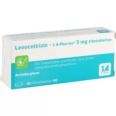 LEVOCETIRIZIN-1A Pharma 5 mg filmtabletta, 50 db