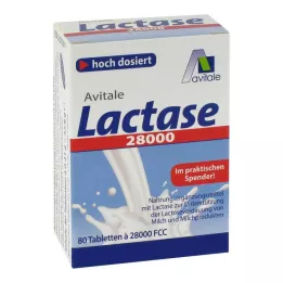 LACTASE 28 000 FCC Tabletták adagolóban, 80 db