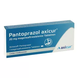 Pantoprazol axicur® 20 mg tabletta, 7 db