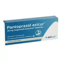 Pantoprazol axicur® 20 mg tabletta, 14 db