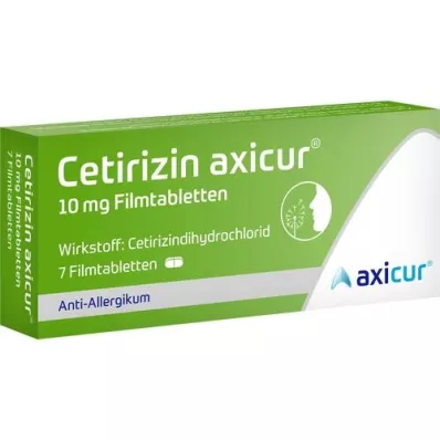 CETIRIZIN axicur 10 mg filmtabletta, 7 db