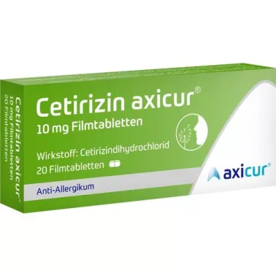 CETIRIZIN axicur 10 mg filmtabletta, 20 db