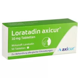 LORATADIN axicur 10 mg tabletta, 50 db