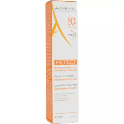 A-DERMA PROTECT SPF 50+ láthatatlan folyadék, 40 ml