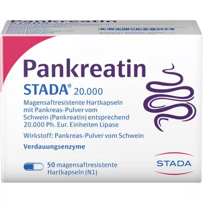 PANKREATIN STADA 20 000 bélsavmentes kemény kapszula, 50 db