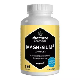 MAGNESIUM 350 mg komplex citrát/oxid/karbon.vegán, 180 db