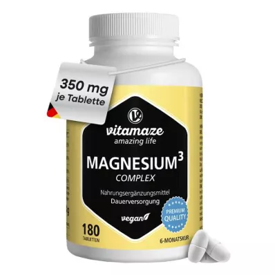 Magnézium 350 mg komplex citrát/oxid/karbonát vegán tabletta, 180 db Magnézium 350 mg komplex citrát/oxid/karbonát vegán tabletta, 180 db