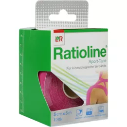 RATIOLINE Sport szalag 5 cm x 5 m rózsaszín, 1 db