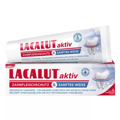 LACALUT aktív fogínyvédelem &amp; gyengéd fehér fogkrém, 75 ml