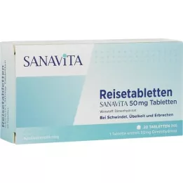REISETABLETTEN Sanavita 50 mg-os tabletta, 20 db