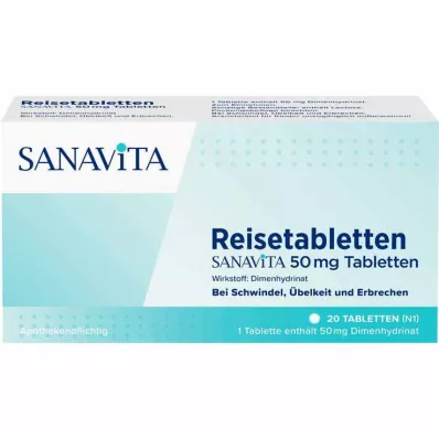 Utazó tabletta Sanavita 50 mg tabletta, 20 db