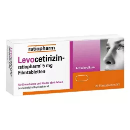 LEVOCETIRIZIN-ratiopharm 5 mg filmtabletta, 20 db