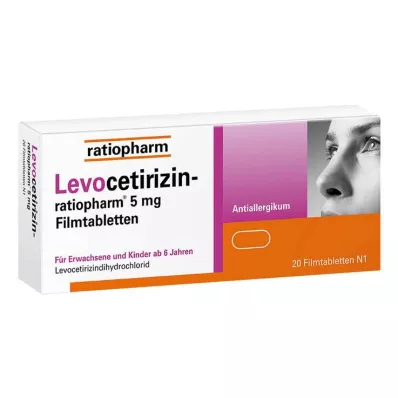 Levocetirizin ratiopharm 5 mg filmtabletta, 20 db Levocetirizin ratiopharm 5 mg filmtabletta, 20 db