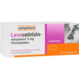 LEVOCETIRIZIN-ratiopharm 5 mg filmtabletta, 100 db