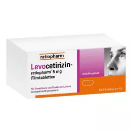 LEVOCETIRIZIN-ratiopharm 5 mg filmtabletta, 100 db