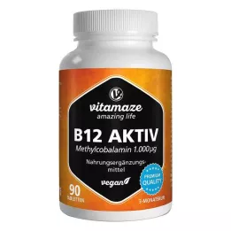B12 AKTIV 1000 µg vegán tabletta, 90 db