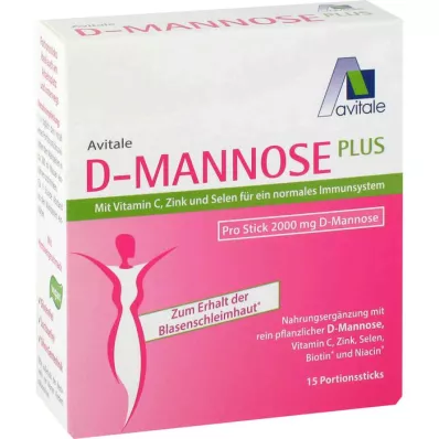 D-MANNOSE PLUS 2000 mg Rudacskák vitaminokkal és ásványi anyagokkal, 15X2.47 g