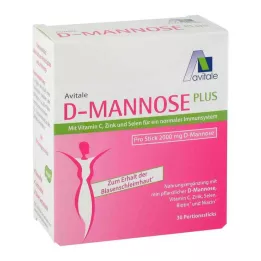 D-MANNOSE PLUS 2000 mg pálcika vitaminokkal és ásványi anyagokkal, 30X2.47 g