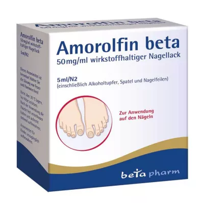 AMOROLFIN hatóanyagot tartalmazó béta 50 mg/ml körömlakk, 5 ml AMOROLFIN hatóanyagot tartalmazó béta 50 mg/ml körömlakk, 5 ml