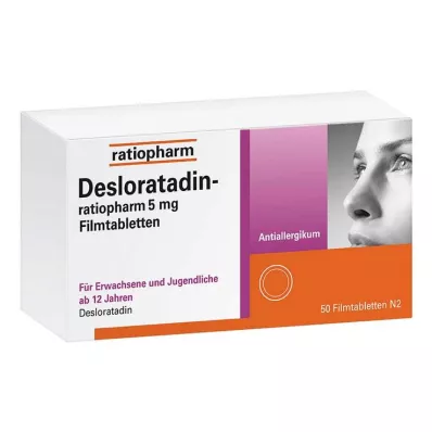 Desloratadine-ratiopharm 5 mg filmtabletta, 50 tabletta