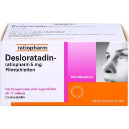 DESLORATADIN-ratiopharm 5 mg filmtabletta, 100 db