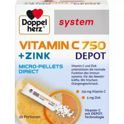 DOPPELHERZ C-vitamin 750 Depot rendszerű pellet, 20 db