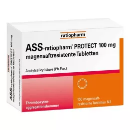 ASS-ratiopharm PROTECT 100 mg bélsavmentes tabletta, 100 db