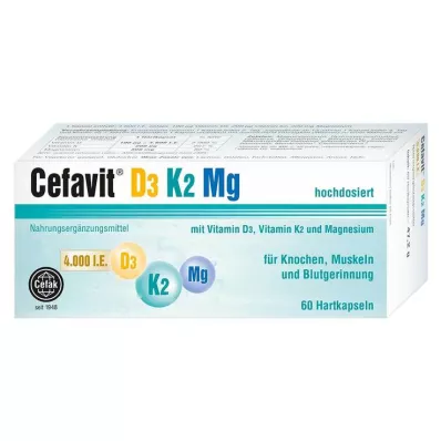 CEFAVIT D3 K2 Mg 4000 NE kemény kapszula, 60 db