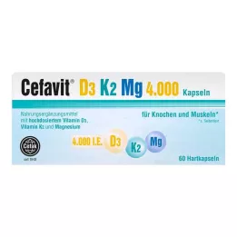 CEFAVIT D3 K2 Mg 4000 NE kemény kapszula, 60 db