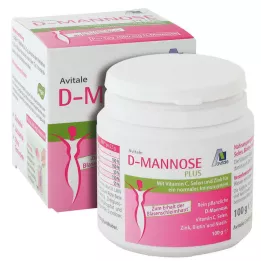 D-MANNOSE PLUS 2000 mg por vitaminokkal és ásványi anyagokkal, 100 g