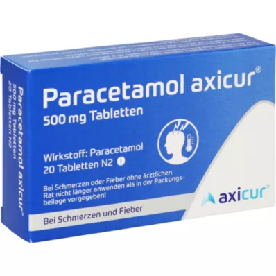 PARACETAMOL axicur 500 mg tabletta, 20 db
