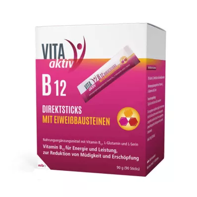 VITA AKTIV B12 Direct Sticks fehérje építőelemekkel, 90 db