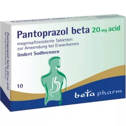 PANTOPRAZOL béta 20 mg savas bélsavas tabletta, 10 db