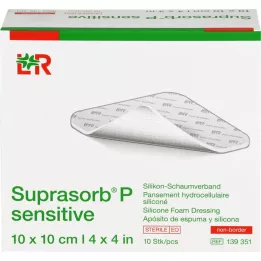 SUPRASORB P érzékeny PU-Hab v.non-bor.10x10cm, 10 db