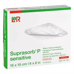 SUPRASORB P érzékeny PU-Foam v.bor.lite 15x15cm, 10 db