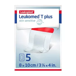LEUKOMED T plus bőrérzékeny steril 8x10 cm, 5 db
