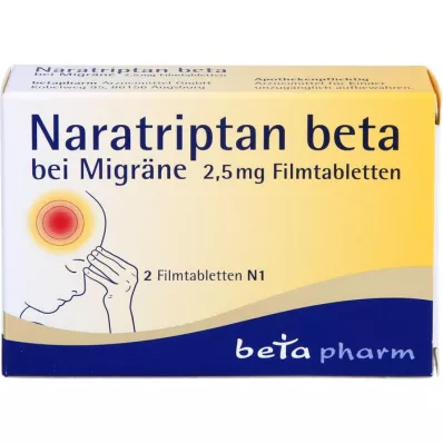 NARATRIPTAN béta migrénre 2,5 mg filmtabletta, 2 db