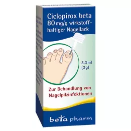CICLOPIROX béta 80 mg/g hatóanyagot tartalmazó körömlakk, 3,3 ml