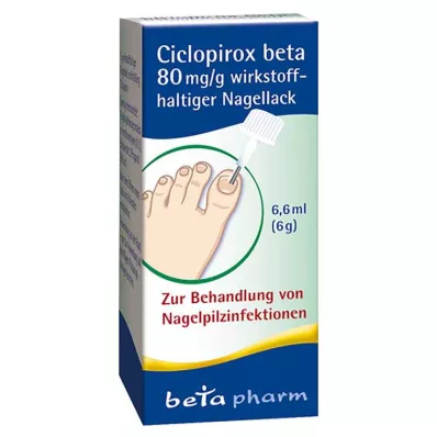 Ciclopirox beta 80 mg/g aktív körömlakk, 6,6 ml Ciclopirox beta 80 mg/g aktív körömlakk, 6,6 ml