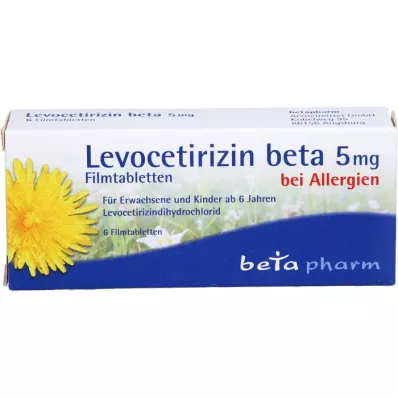 LEVOCETIRIZIN béta 5 mg filmtabletta, 6 db