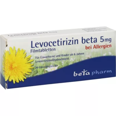LEVOCETIRIZIN béta 5 mg filmtabletta, 20 db