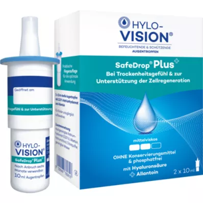 HYLO-VISION SafeDrop Plus szemcsepp, 2X10 ml