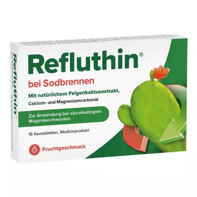 REFLUTHIN gyomorégésre rágótabletta gyümölcs, 16 db