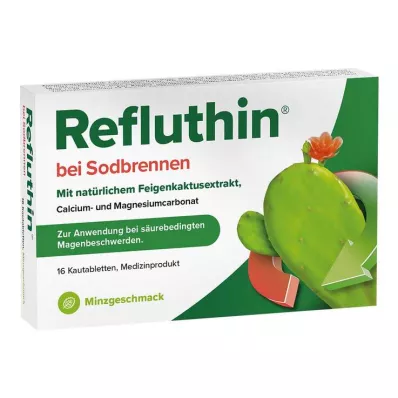 Refluthin gyomorégésre rágótabletta menta, 16 db