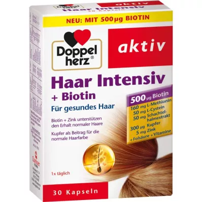 DOPPELHERZ Hair Intensive+Biotin kapszula, 30 kapszula