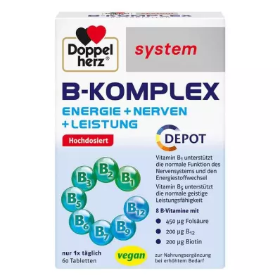 DOPPELHERZ B-komplex rendszerű tabletta, 60 db