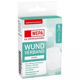 WEPA Sebkötszer 7,2x5 cm steril, 5 db